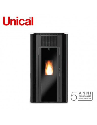 UNICAL IDROSTUFE PELLET PUNTO IT  AQ 17 ERMETICA  A VENTILAZIONE FORZATA RENDIMENTO  93% A+ KW 4,7/16,2 CIRCOLATORE ERP