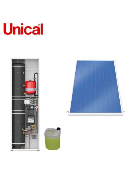 Unical Unisun Slim +Sun Sistema Integrato Per Produzione A.C.S. Lt 150 Abbinabile ad Impianti Esistenti o Di Nuova Realizzazione