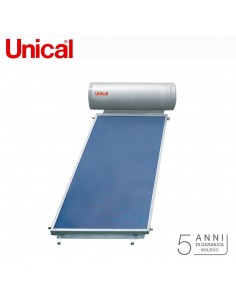 UNICAL SOLECO 160 KIT A CIRCOLAZIONE NATURALE COLLETTORE SOLARE PIANO 2MQ BOLLITORE DA 150LT VETRIFICATO 860°C