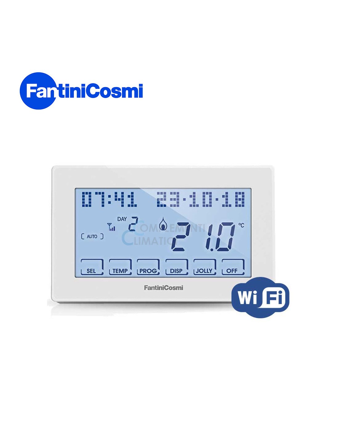 FANTINI COSMI CRONOTERMOSTATO TOUCH SCREEN CON CONNESSIONE WIFIBIANCO