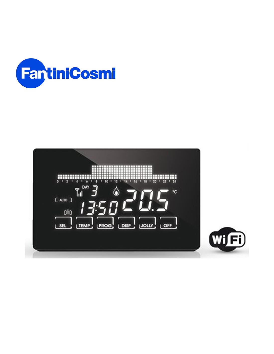 FANTINI COSMI CRONOTERMOSTATO TOUCH SCREEN WIFI 230V NERO